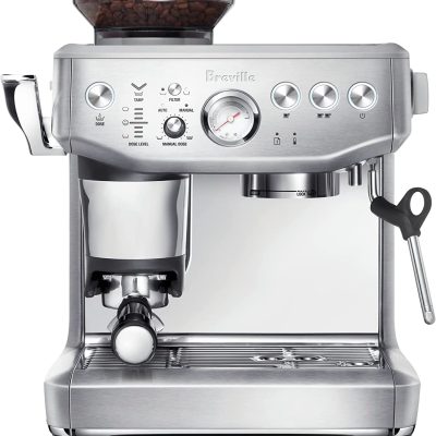 Breville Barista Express® Impress Espresso Machine, Brushed Stainless Steel, BES876BSS